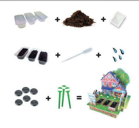 Puzzle 3D - Gradina mea cu kit pentru plantare si seminte [2]
