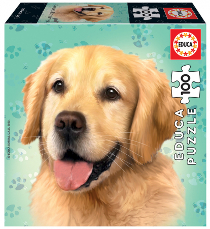 Puzzle cu 100 de piese in mini cutie tip cub - Labrador Retriever [0]