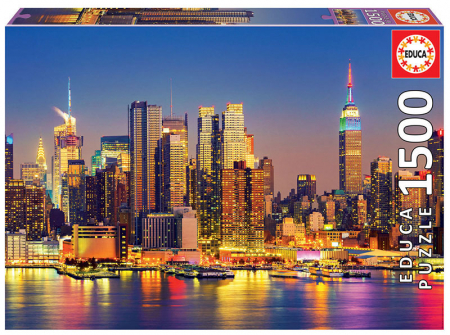 Puzzle-uri - Puzzle cu 1500 de piese - Manhattan pe timp de noapte