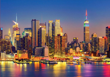 Puzzle cu 1500 de piese - Manhattan pe timp de noapte [1]