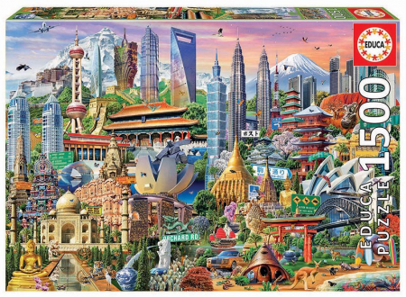 Puzzle-uri - Puzzle cu 1500 de piese - Simboluri din Asia
