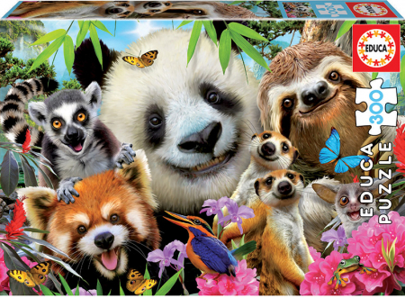Puzzle-uri cu animale - Puzzle cu 300 de piese - Animale vesele