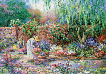 Puzzle cu 300 de piese - Grădina ei [1]