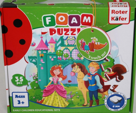 Puzzle-uri cu animale - Puzzle cu 35 piese din spuma - Print si printesa