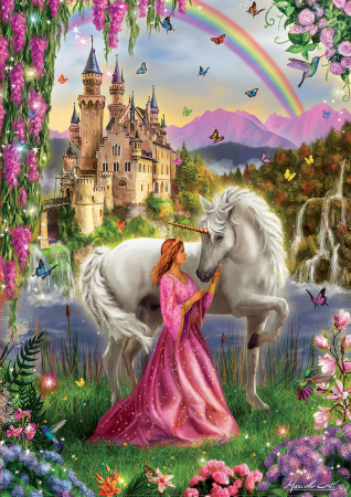 Puzzle-uri - Puzzle cu 500 de piese - Zână și unicorn