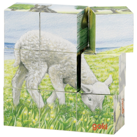 Puzzle-uri cub - Puzzle din cuburi- Animale de la fermă