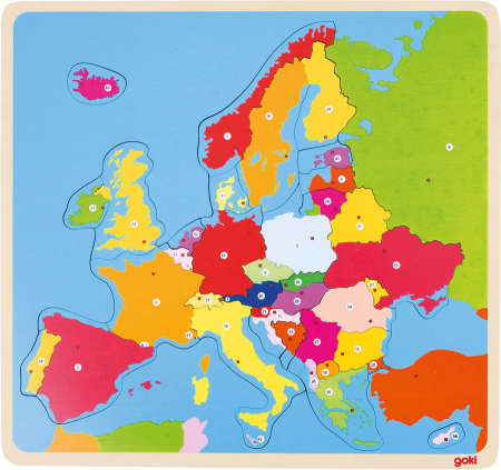 Puzzle-uri geografice - Puzzle din lemn - Europa