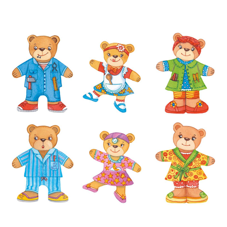 Puzzle din lemn - imbraca ursuletul [1]