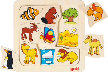 Puzzle-uri - Puzzle din lemn - Unde locuiesc?