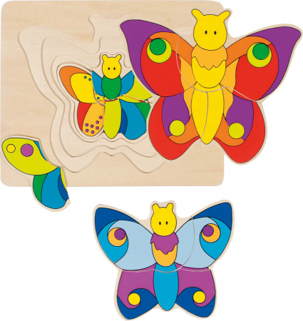 Puzzle-uri - Puzzle în straturi – Fluture