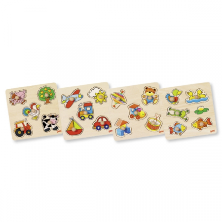 Puzzle încastrat cu 5 piese din lemn [4]