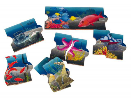 Puzzle-uri cu animale - Puzzle nesfârșit - Lumea subacvatică, 16 piese