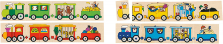 Jocuri logice pentru copii - Puzzle și joc de memorie - Locomotive