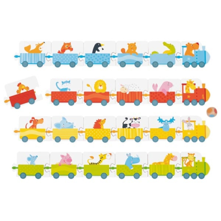 Jocuri de societate pentru copii - Puzzle și joc de societate - Trenuri