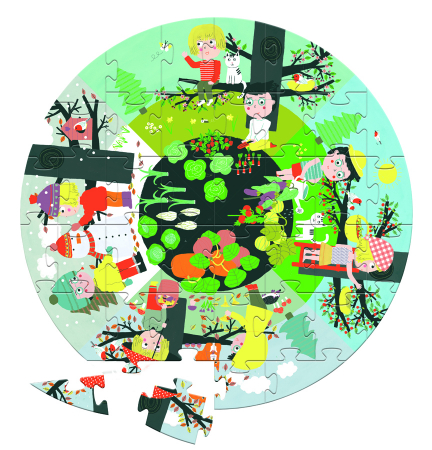 Puzzle-uri cu natura si anotimpuri - Puzzle XL circular