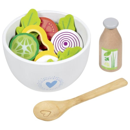 Bucatarie - Salată de legume cu bol, lingură și sos 