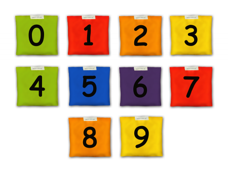 Set 10 cuburi cu numere umplute cu granule de polistiren [1]