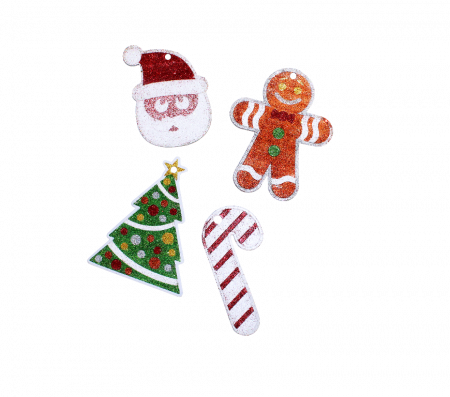 Set 10 decoratiuni de colorat cu sclipici - Craciun sclipitor [3]