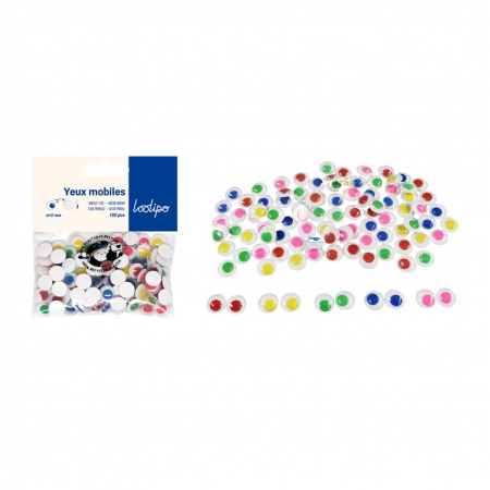 Set 100 ochi mobili colorati, diametru 10 mm [3]