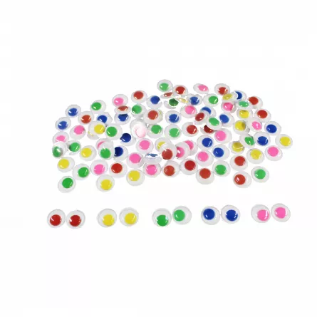 Ochi mobili - Set 100 ochi mobili colorati, diametru 10 mm