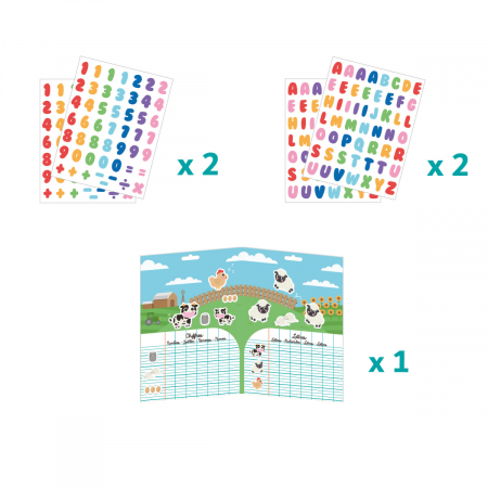 Set 206 de stickere refolosibile - Litere si cifre magice [1]