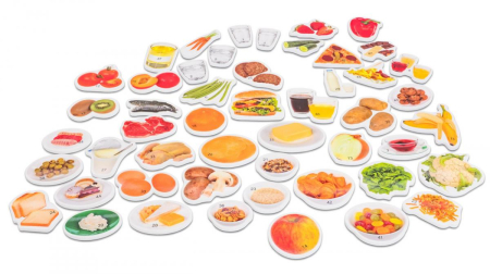Jocuri si jucarii educative - Set 50 de magneți cu alimente