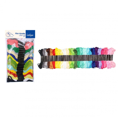 Art&Craft - Set 52 de fire de ață pentru broderie în culori aprinse