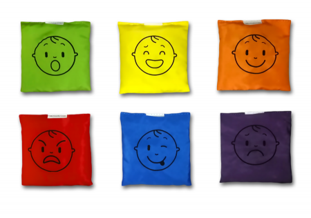Set 6 cuburi cu emoticoane umplute cu granule de polistiren [1]