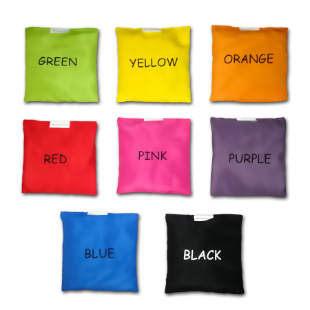Set 8 pernute colorate, umplute cu granule de polistiren, 10 x 10 cm [1]
