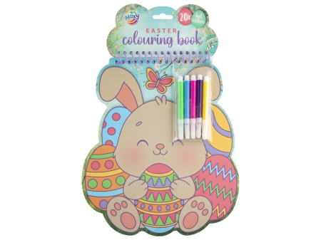 Art&Craft - Set carte de colorat si 5 carioci - Iepuraș