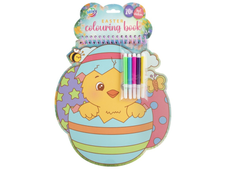 Art&Craft - Set carte de colorat si 5 carioci - Puișor