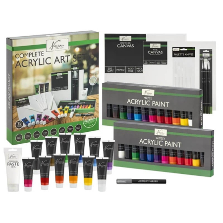 Desen si pictura - Set complet pentru pictură cu 38 de accesorii