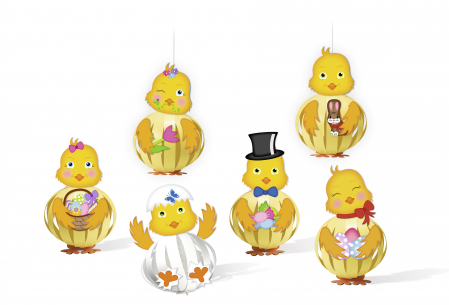 Art&Craft - Set creativ - 12 puisori amuzanti din carton