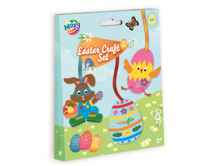 Art&Craft - Set creativ cu 3 decorațiuni de agățat - Puișor, iepuraș, ou