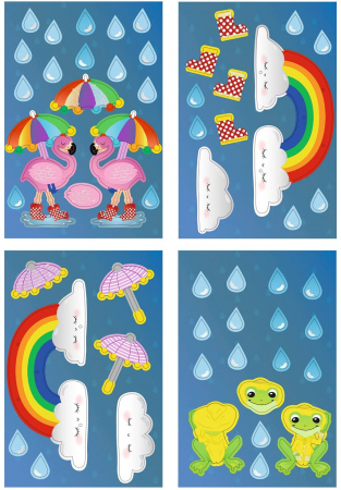 Set creativ cu decoratiuni de agatat - Dansul norilor, 52 cm [1]