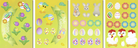 Set creativ cu decoratiuni de agatat  De Paste, 52 cm [1]