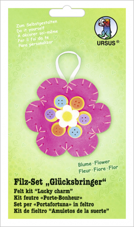 Seturi de creatie - Set creativ prin coasere - Floare din fetru, 12 cm