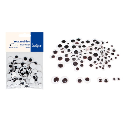 Art&Craf - Set cu 100 ochișori mobili adezivi