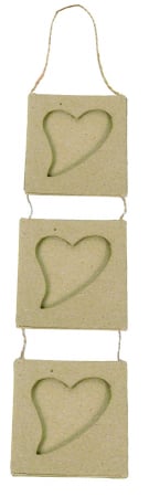 Suport pentru decor - Set cu 3 cadre foto -inimă - pentru decorare