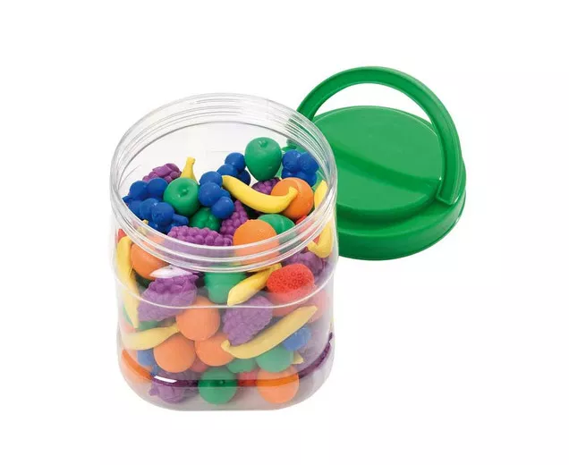 Jocuri matematice - Set de 108 fructe colorate pentru activități matematice
