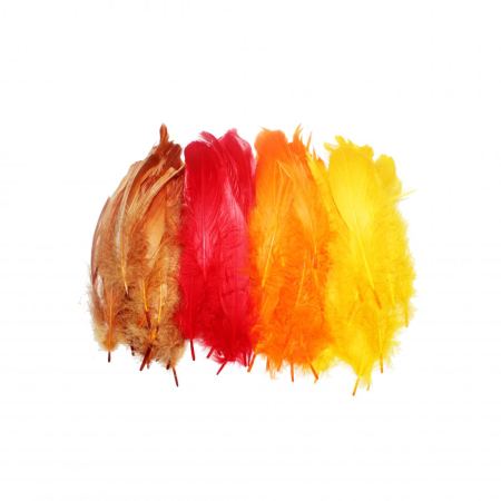 Art&Craft - Set de 110 pene decorative de gâscă, 14-17 cm