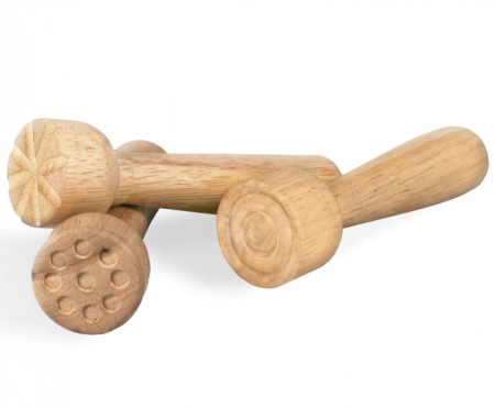 Noutăți - Set de 12 ștampile din lemn pentru plastilină