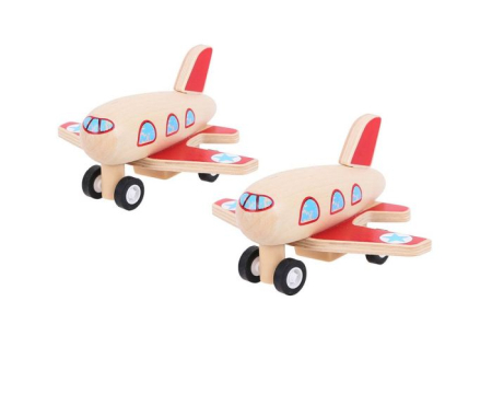 Masinute, trenulete, avioane - 11351 BJ993 Avion cu motor Pull-Back Bigjigs