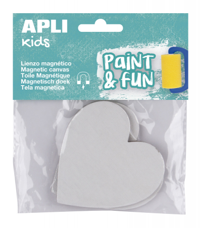 Instrumente si accesorii pentru pictura - Set de 2 inimi magnetice din pânză canvas