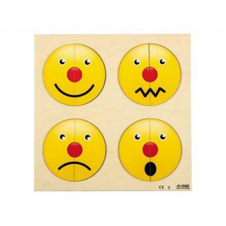 Puzzle cu 2 piese - Set de 2 puzzle-uri în relief - Unește jumătățile