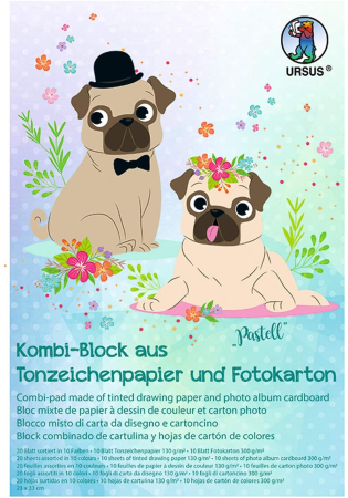 Set de 20 de coli de carton colorat combinat, 23 x 33 cm [1]