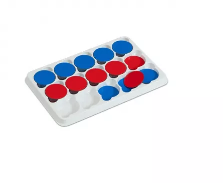 Jocuri si jucarii educative - Set de 20 de jetoane magnetice colorate pentru activități matematice