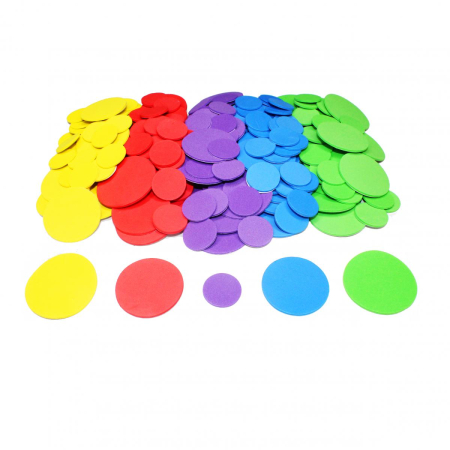 Art&Craft - Set de 200 de stickere colorate din spumă - Cercuri