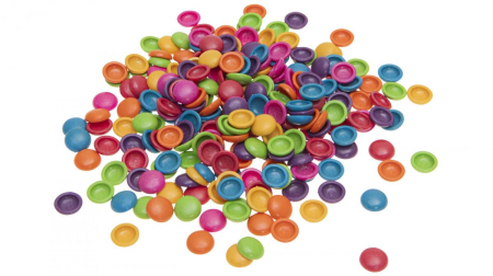 Jocuri si jucarii educative - Set de 250 de pietre colorate din plastic ecologic, pentru numărare și sortare 