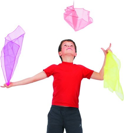 Mingi si accesorii - Set de 3 eșarfe pentru jonglat, 40 x 40 cm